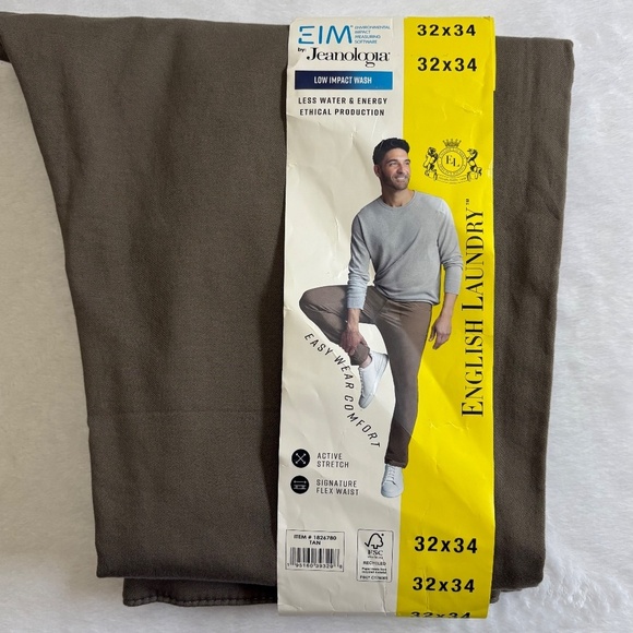 English Laundry 32x34 Men's Pants, Straight Fit, Tan, NWT - Picture 7 of 16